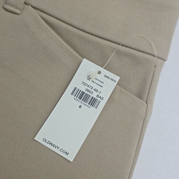 Old Navy -1326 NWT High-Waisted Pixie Skinny Ankle Pants Mocha Taffy Beige Sz 6 - Picture 3 of 11